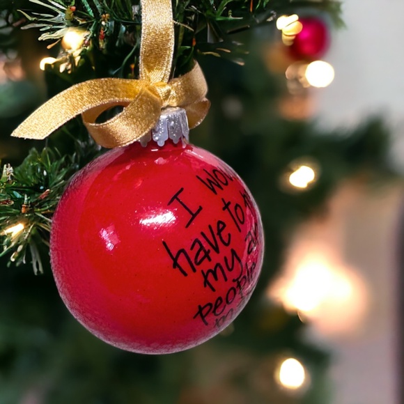 Holiday Sass Ornament – Manage Your Anger, Not Their Stupidity! Christmas Gift - Picture 2 of 12